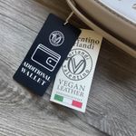 NEW Valentino Orlandi Studded Shoulder Bag with Matching Wallet Beige Taupe Gold Photo 1