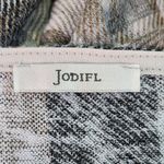 JODIFL  Tan and Gray Oversized Poncho Shirt Size Large Plaid Oversized Top Photo 5