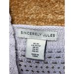 Sincerely Jules Crochet Knit Flutter Sleeve Crop Top Lavender Size XS Purple Photo 1