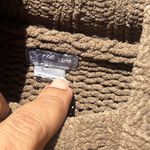 Aerie  Chenille Plush Sunset Soft Turtleneck Oversized Sweater In Olive Green Photo 7