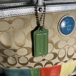 Coach  JACQUARD COLORBOCK SIGNATURE TOTE SHOULDERBAG F17426 Photo 4