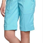 Puma turquoise tech golf shorts sz 2 Photo 0