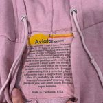 Aviator Nation Aviation Nation bolt striped relaxed cropped hoodie-
Pink size L Preppy Casual Photo 4