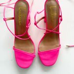 Lulus Lulu’s Neon Pink Lace Up Shoes size 7 Photo 3