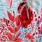 Chico's  size L tropical-themed print with florals, leaves, and a leopard motif Photo 3