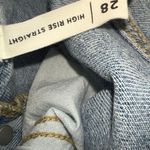 PacSun  Mom Jeans Womens 28 Light Wash high rise straight Denim Distressed Blue Photo 4