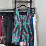 Lulus  Compelling Drama Green Floral Jacquard Lurex Bustier Mini Dress Photo 12