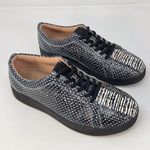 FitFlop  Rally Womens Shoes Gray Leather Dotted Snakeskin Low Top Sneakers US 8 Photo 1