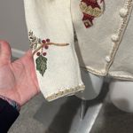 Tiara International Vintage 90s  Ugly Christmas Cream Sweater with ornaments Photo 2