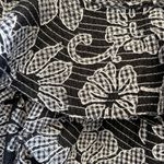 ZARA | Floral Gingham Embroidered Ruffle One Shoulder | Medium Photo 4