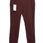 Lacoste Women’s Straight Leg Slim Fit Chinos Size 32 Maroon Wool Cotton NWT Photo 0
