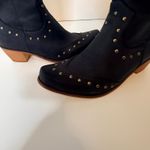 Black Studded Western Boots Women Cowboy Style Mid Calf Pull On Size 8 Photo 8