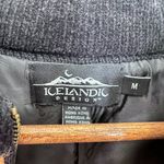 ICELANDIC DESIGN‎ Burgundy Red Floral Knit Wool Cardigan Sweater Jacket Size Med Photo 7