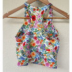 Kuvetta High Neck Crop Whimsy Wildflower Size XS Gym Yoga Pilates Athleisure Run White Photo 4