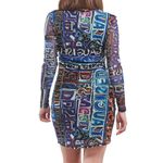 Desigual  Vest Lettering Long Sleeve Mini Dress in Blue, Size L​​ Photo 1