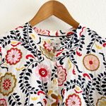 Boden USA Boden Rosie Tunic Beach Shirt Opulent Garden Floral 100% Linen Size 12P l Photo 4