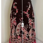 East 5th Women’s Pink Paisley Floral Chiffon Midi Skirt 10 Photo 3