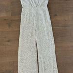 Retrofête retrofete white sequin plunging v-neck jumpsuit new nwt Photo 2