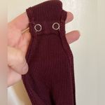 American Eagle Soft & Sexy  Maroon Ribbed Bodysuit w/ Lace Up Back #MBG Photo 6