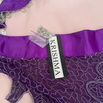 Purple and Silver Embroidered Butterfly Top and Skirt Set Photo 7