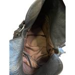 Salvatore Ferragamo brown leather shoulder bag beaded accents  pebbled finish Photo 8