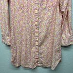 Joie Victoria's Secret Floral Long Length Button Down Sleep Shirt Womens Size XS Photo 3