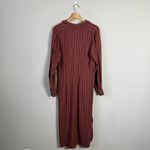 Free People Audrey Stripe Midi Dress Women's Small Red Button Up Collared Boho Photo 3