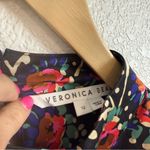 Veronica Beard  Louella Floral Stretch Silk-Satin Mini Dress Size 12 Photo 3