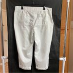 Talbots  Women’s White Cropped Pull-On Pants 12P Summer Vacation Resort Photo 3