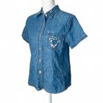Riders By Lee 90s Vintage Denim Button Down Shirt Photo 1