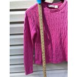 Ralph Lauren Polo Jeans Co Sweater Womens M Medium Pink Cable Knit Photo 3