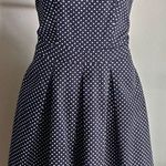 The Limited Navy Polka Dot Halter Dress Size 2 | Fit & Flare Retro Sleeveless Photo 0