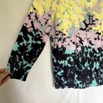 Talbots yellow purple black green colorful button down cardigan women's M Photo 3