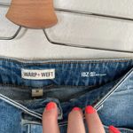 Warp + Weft Ibiza High Rise festival Distressed Blue Denim Jean Shorts Size 31 Photo 11