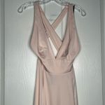 Forever 21 Sz M Pink Blush Sleeveless Maxi Dress Cross Back Photo 2