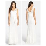 Adrianna Papell Sleeveless Lace Overlay Illusion Gown Size US/14 Photo 10