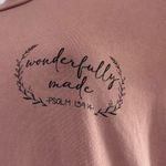 Ragdoll  Medium Maternity Pink Psalm 139.14 Wonderfully Made Ruched Shirt Photo 3