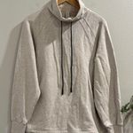 Varley Medium Beige Atlas Pullover Sweatshirt Zipper Sides Comfort Athleisure Photo 0