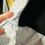 Red Valentino Black Short Sleeve Pinstripe Accent Side Crewneck Shirt Size Large Photo 10