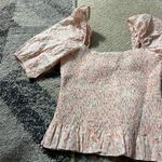 Heartloom NWT  Allegra Smocked Floral Short Sleeve Top Photo 3