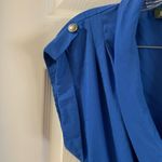 Maude Blue V Neck Collared Short Sleeve Dress size Small Photo 4