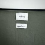 Aritzia  Wilfred Lydia Cropped Top Ruched Square Neck Long Sleeve Sage Green L Photo 3