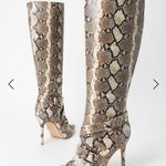 Shoedazzle Snake Print Faux Leather Wide Calf Boots Photo 3