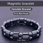Magnetic Hematite Bracelet, Adjustable Unisex Magnetic Bracelet Photo 1