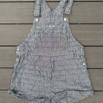 RVCA Grey Striped Overall Shorts Photo 1