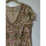 Mac Duggal Embellished Ruffled Cap Sleeve V-Neck Gown Size 12 NWT #10772 Sequins Photo 8