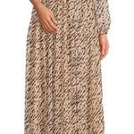 Gianni Bini Leopard Print Maxi Dress One Shoulder Long Sleeve Party Size 6 New Photo 0