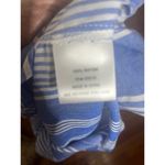 Fever Striped Off Shoulder Top Flowy Bell Sleeve Blouse Bohemian Style Small Blue Photo 4