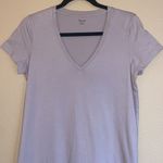 Madewell J.CREW Size SMALL Casual V-Neck T-Shirt Dress Lavender Gray Purple Photo 2
