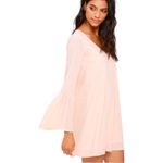 Lulu’s Far Wanderings Peach Long Sleeve Shift Dress Orange Size XS Photo 3